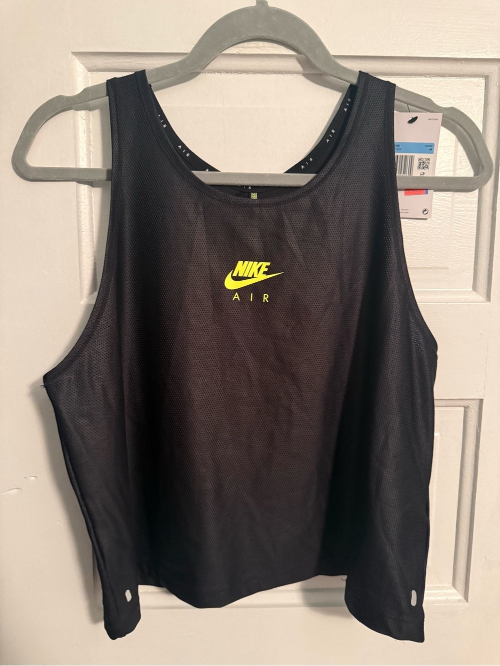 NWT Nike Air Dri-FIT Black Mesh Running Tank Size Medium